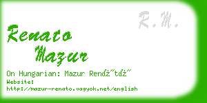 renato mazur business card